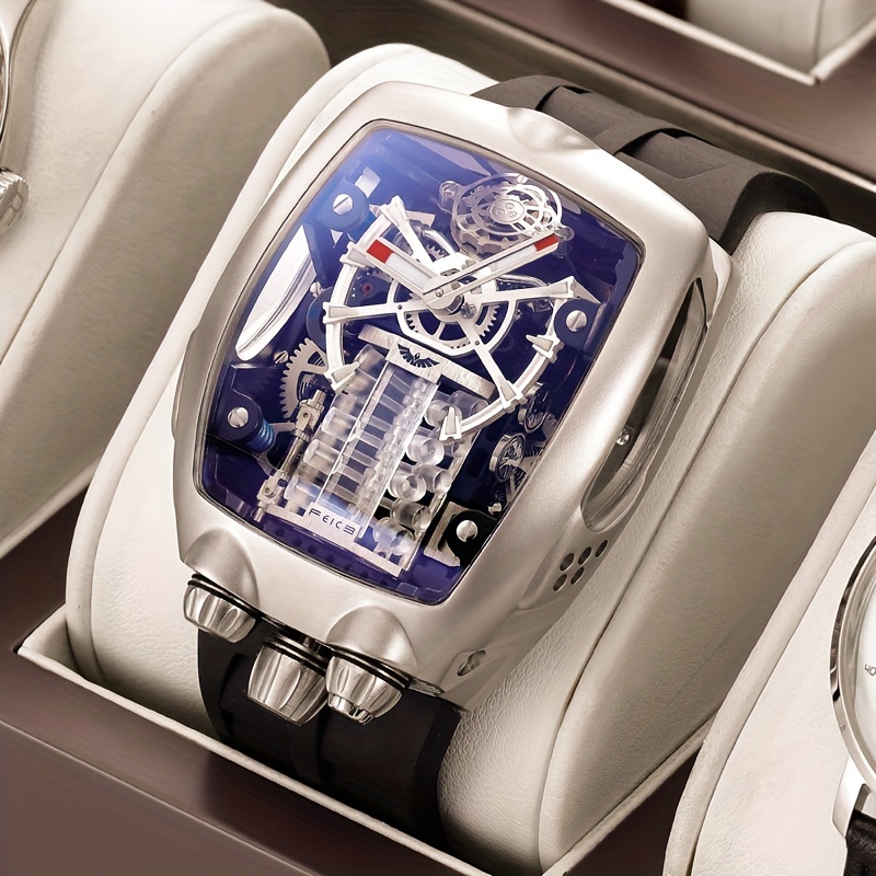 

Brand High-end Men's Watch With A Fashionable And Trendy Supercar Design, Featuring A Mirror, Hands, Waterproof, And Automatic Mechanical Movement.