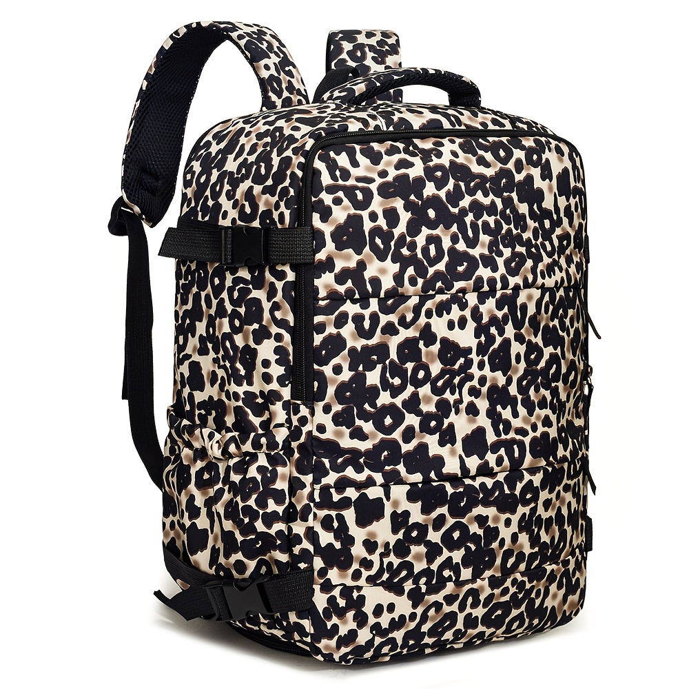 E-shop Laptop Rucksack, Günstige Airline Edition Neue Leopardenmuster Schultertasche Damen Große Kapazität Leichter Reiserucksack Handgepäcktasche