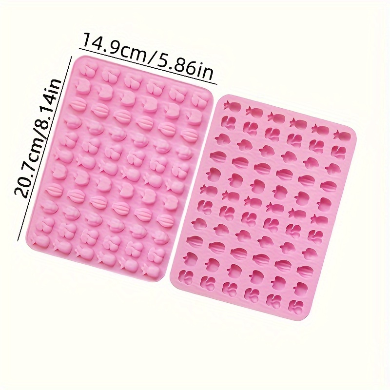 Image of 66- Silicone Candy Mold - Mini Gummy & Chocolate Making Kit For Baking, , Candies, And Wax Melts - Fruit Shaped Treats Mold For Ice Cubes