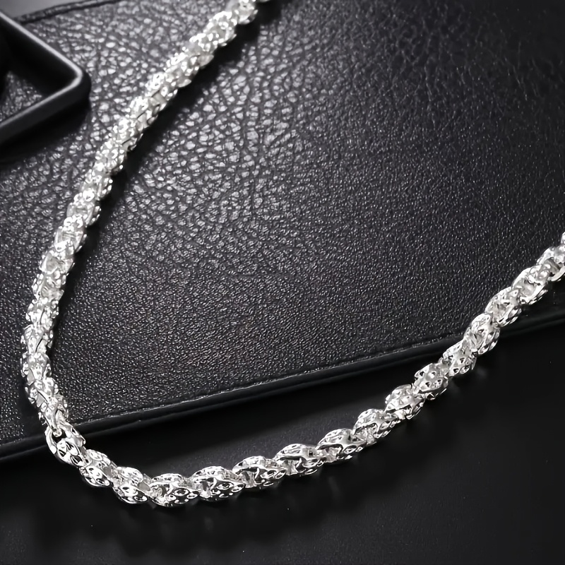 

925 Pure Silvery Fine Flat Snake Bone Chain Necklace - Elegant Jewelry Gift, Suitable For And