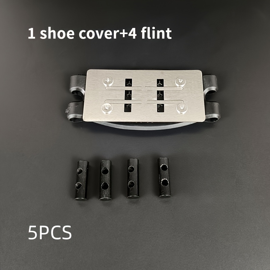 E-shop 3/5 Stk. Funkenfahrrad-Schuhüberzieher Motorrad-Fußbremssohle Schwarze Technologie Funken Blitz