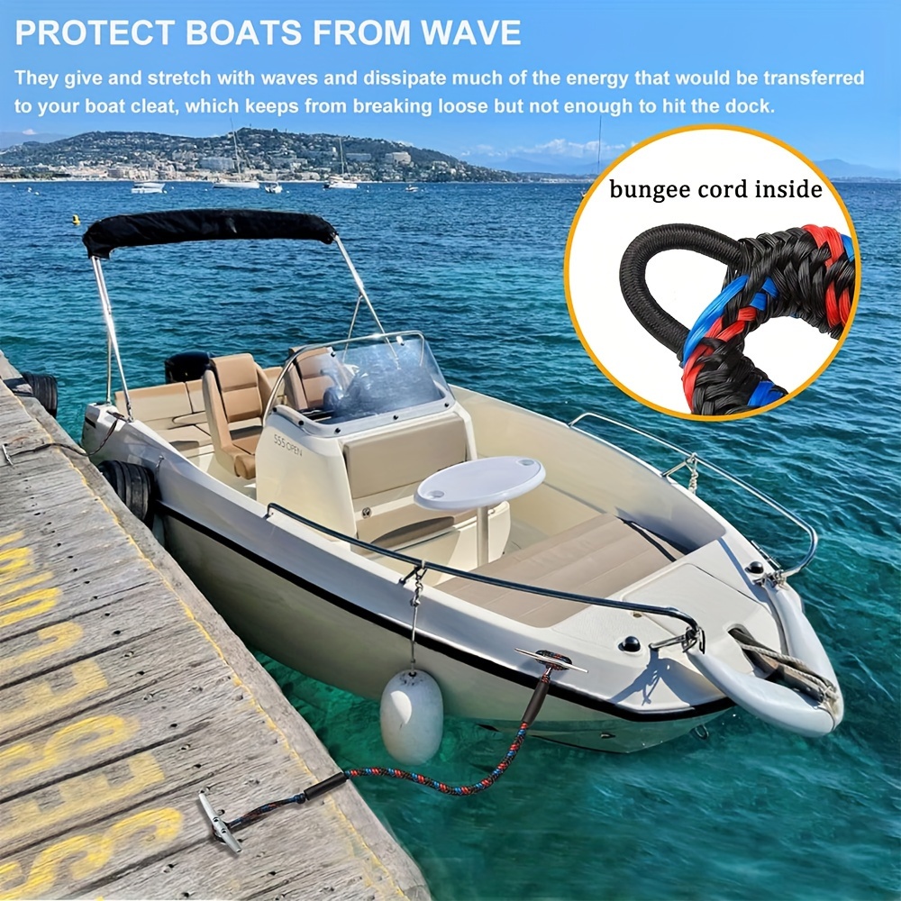 2pcs 4ft Boat Bungee Dock Lines Boating Gifts Men Boat Accessories Pontoon  Accessories Mooring Lines Bass Boat - Sports & Outdoors - Temu United  Kingdom