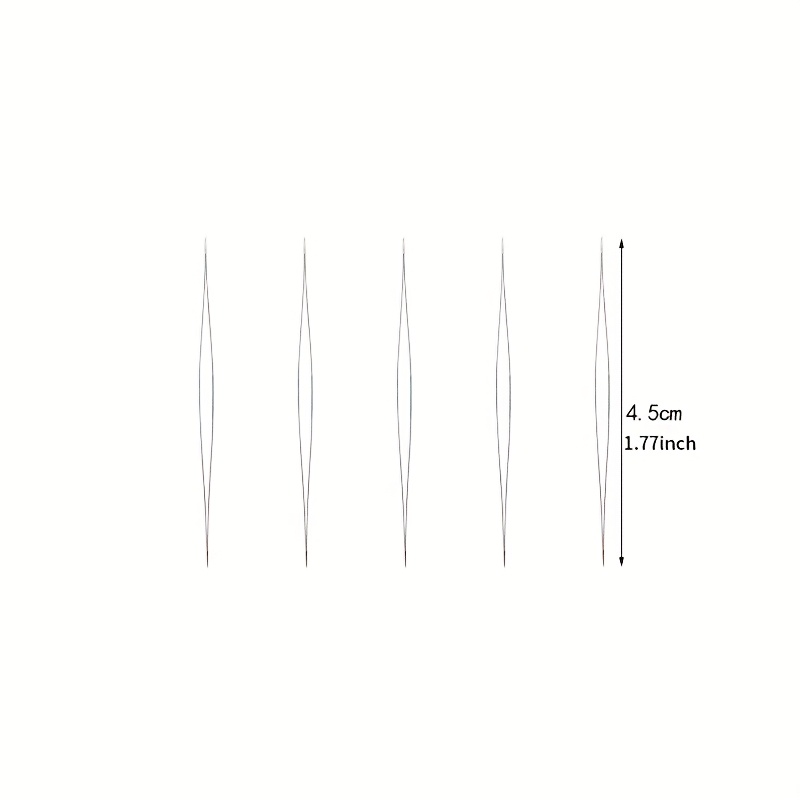 Image of 5/6pcs Large Eye Beading Needles, Foldable Embroidery Sewing Needles For Jewelry Making