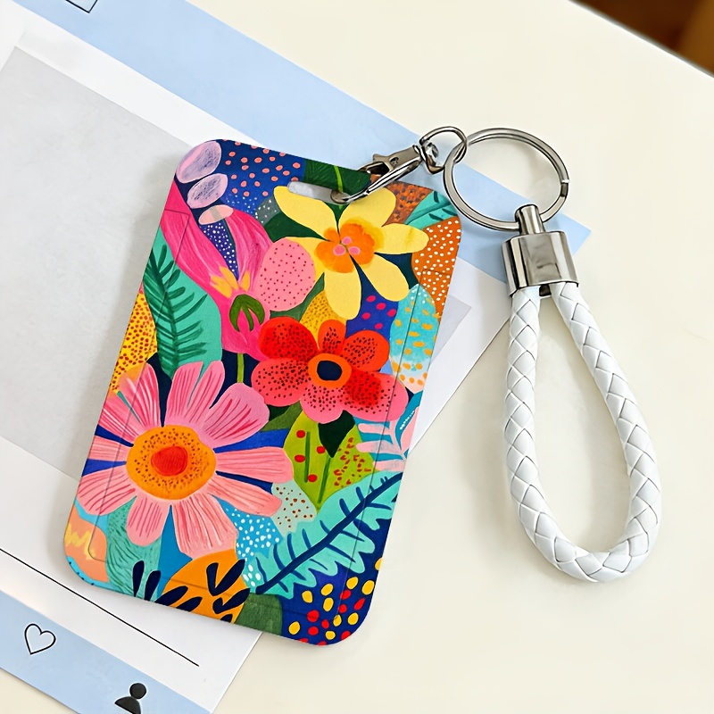 TEMU 2d Vibrant Plastic Sliding Id Card Holder With Lanyard,bus Card,credit Card,id Card, Student Id Card,employee Id Card,doctor And Nurse Card