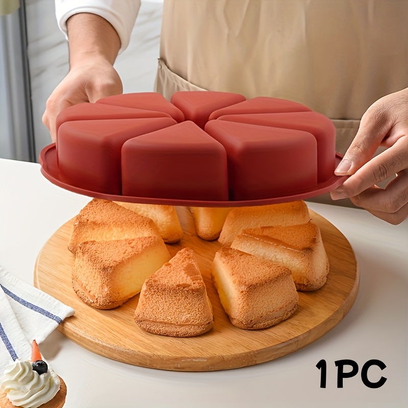 1pc silicone   cake mold non stick 8 hole baking pan suitable for brownies muffins cupcakes etc   weddings holidays and daily baking