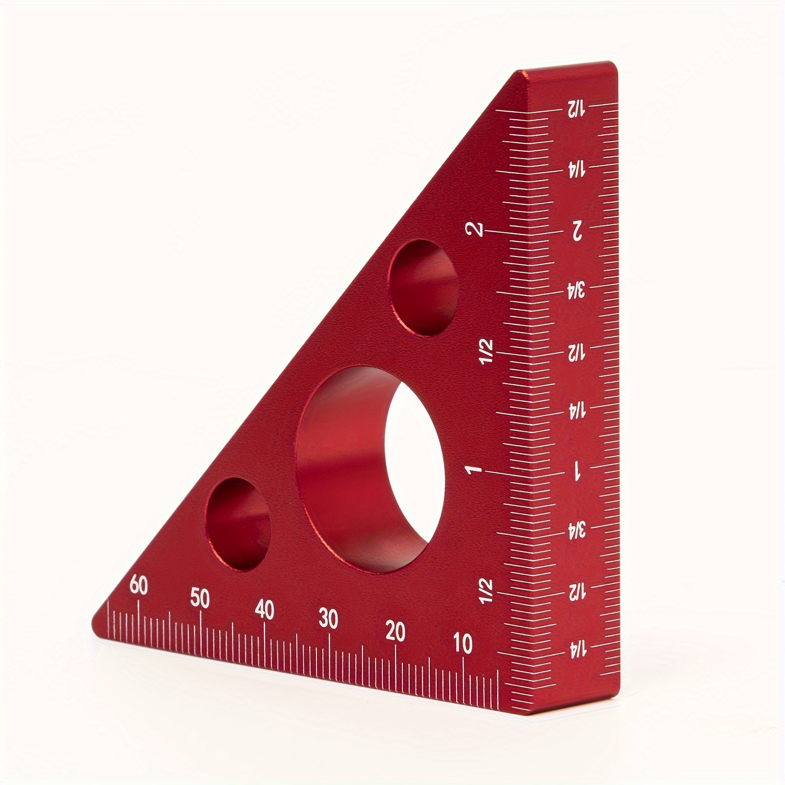 1 Triangular Ruler, 45/90 Degree Metric Ruler, Precision Angle Ruler, Thickened Height Ruler, Multifunctional Woodworking Tool