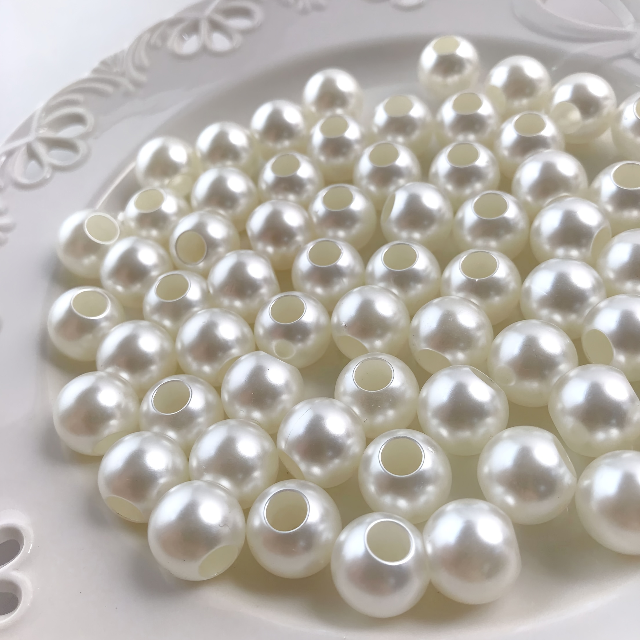 30pcs Large Hole Round Beads for Bracelet Making
