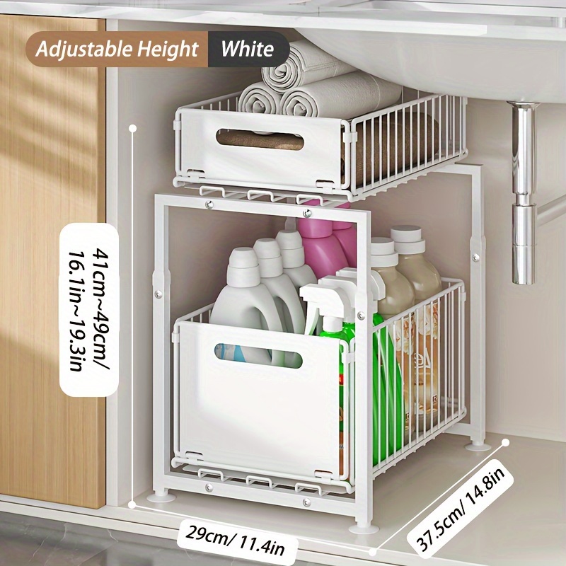 Pull Out Drawers for Cabinets, No Drill Cabinet Organizer