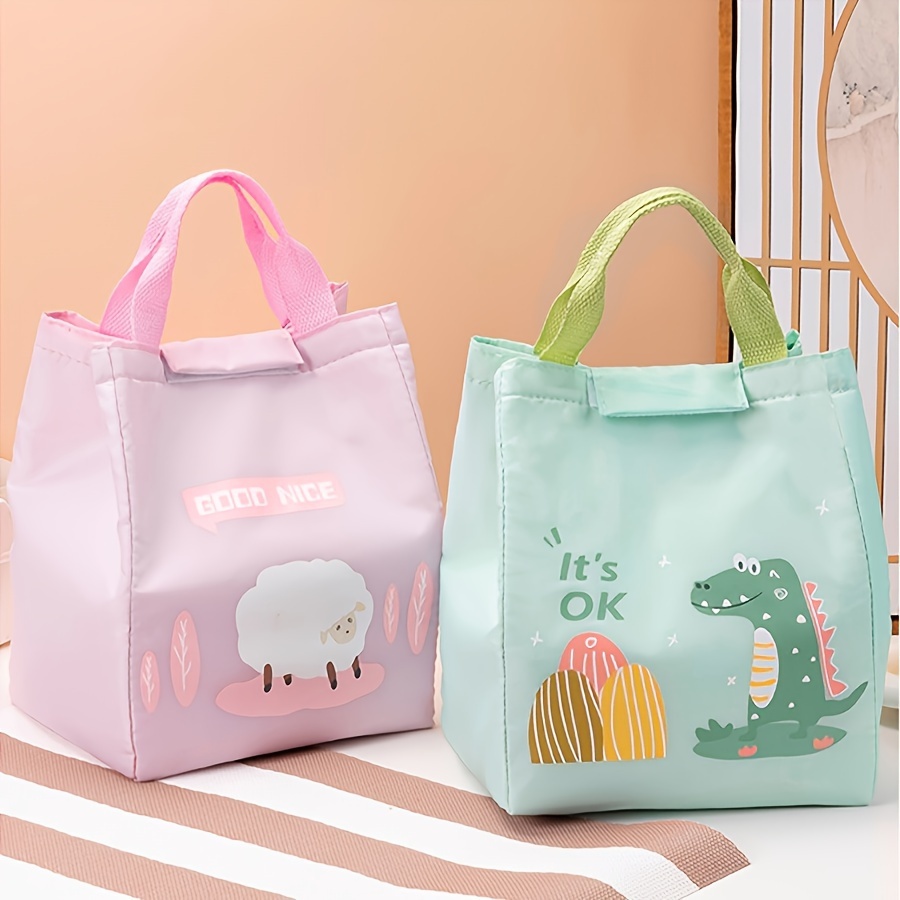 

Kawaii Cartoon Animal Pattern Lunch Storage Handbag, Versatile Lightweight Office Bento Insulated Bag