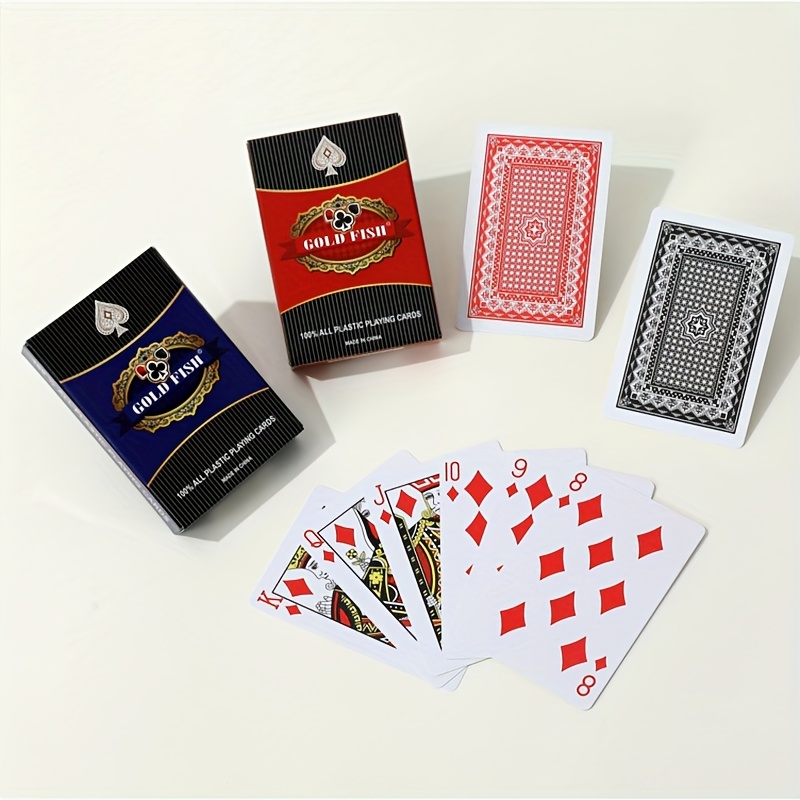 Goldfish PVC Poker Cards, 100% Plastic Material, 2 Sets