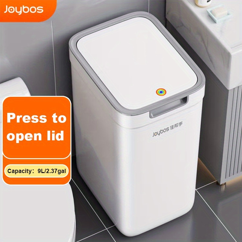 E-shop ., mit Druckknopf und Deckel, 9L/2.3Gal, in 1 Sekunde zu öffnen, gute Abdichtung, geeignet für Badezimmer, Schlafzimmer, Wohnzimmer, einfaches