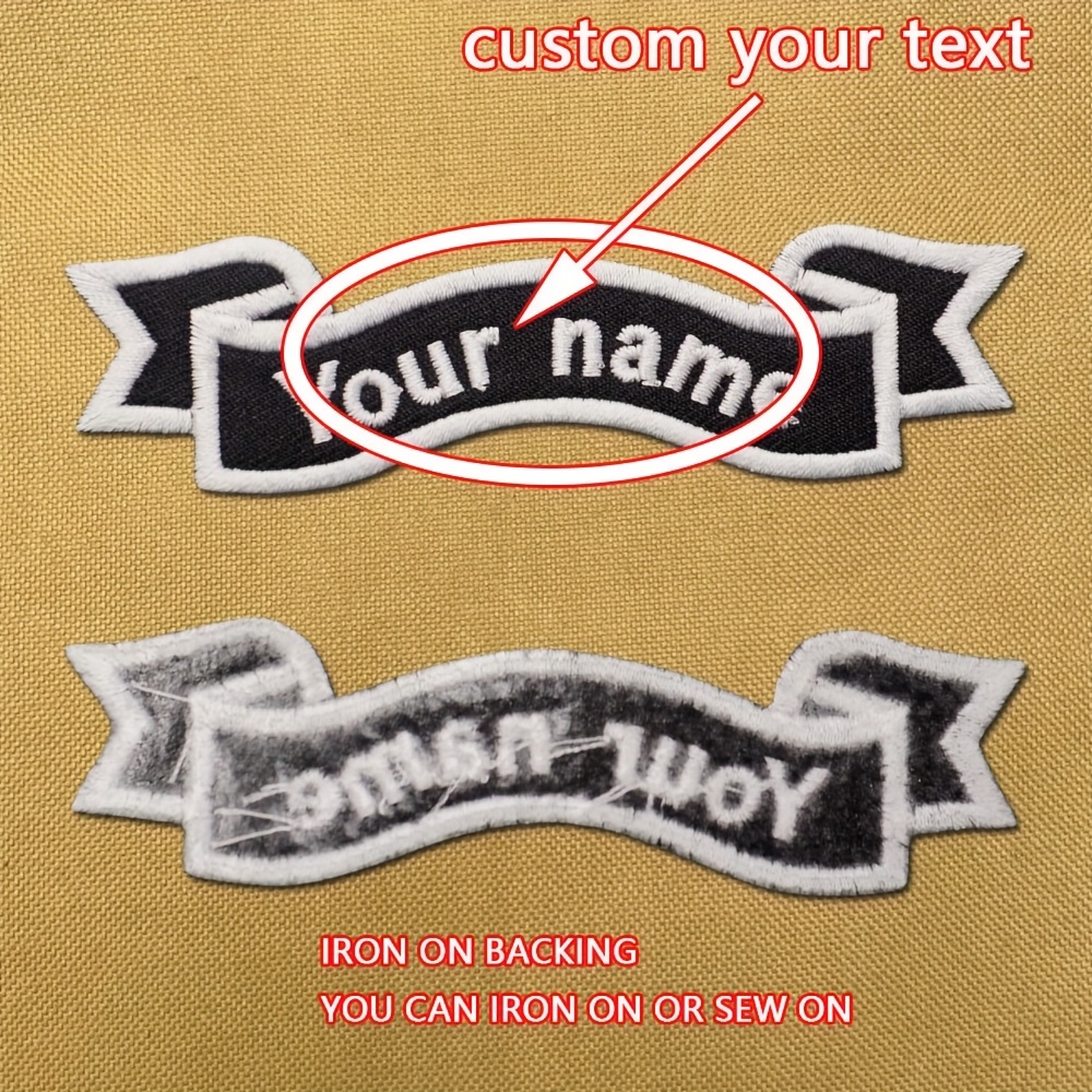 TEMU A Custom-made Multi-colored Ribbon Name Patch With Embroidery, Featuring Personalized Name Text, A Badge With Heat-activated Adhesive And A