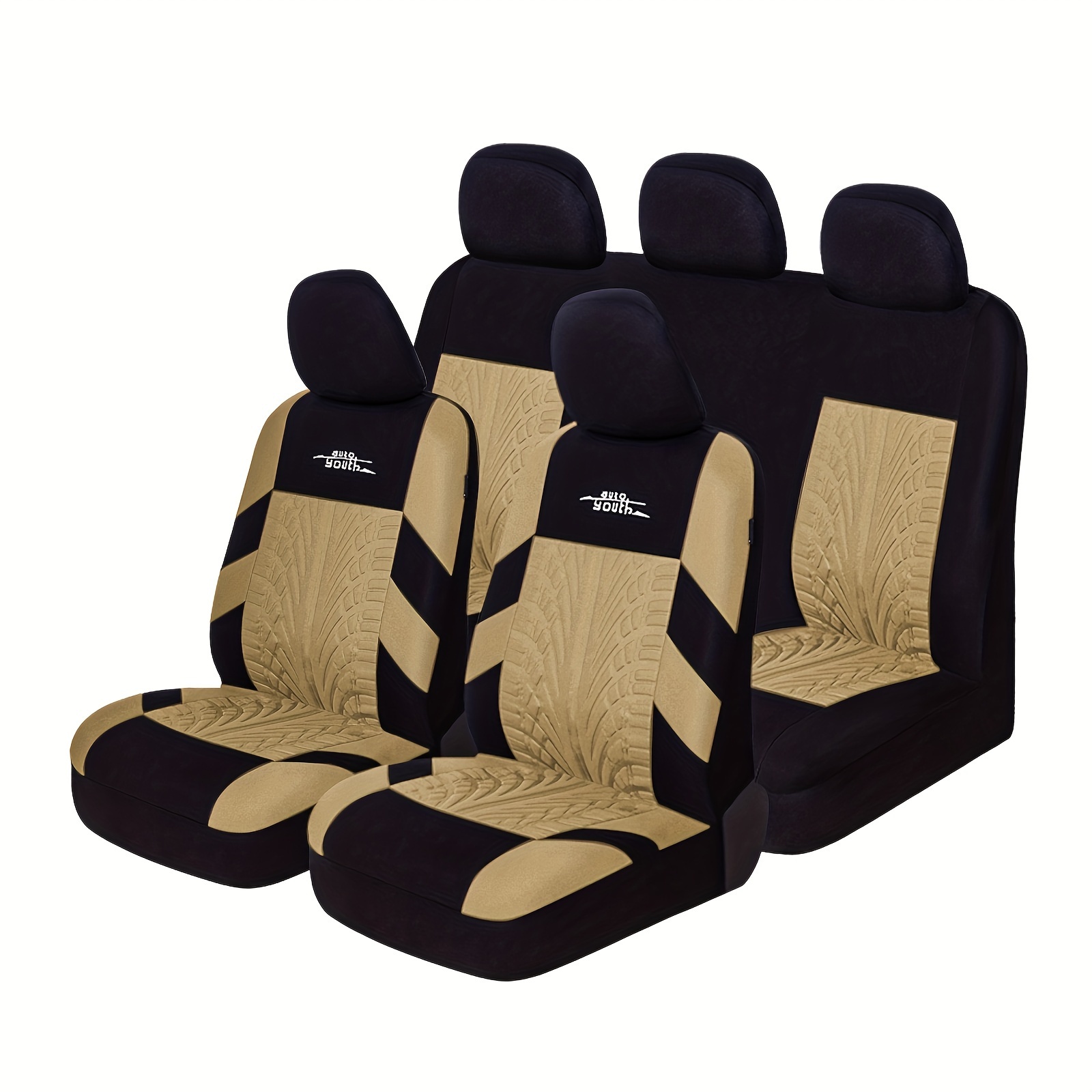 VarCozy Car Seat Covers Full Set, Front & Split Rear Bench for Car