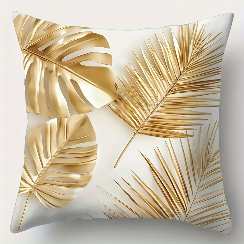 

4pcs Set Contemporary & Pillow Covers, 17.72" Square - Living Room, Office Decor | Zip Closure, Hand Wash Only | Polyester