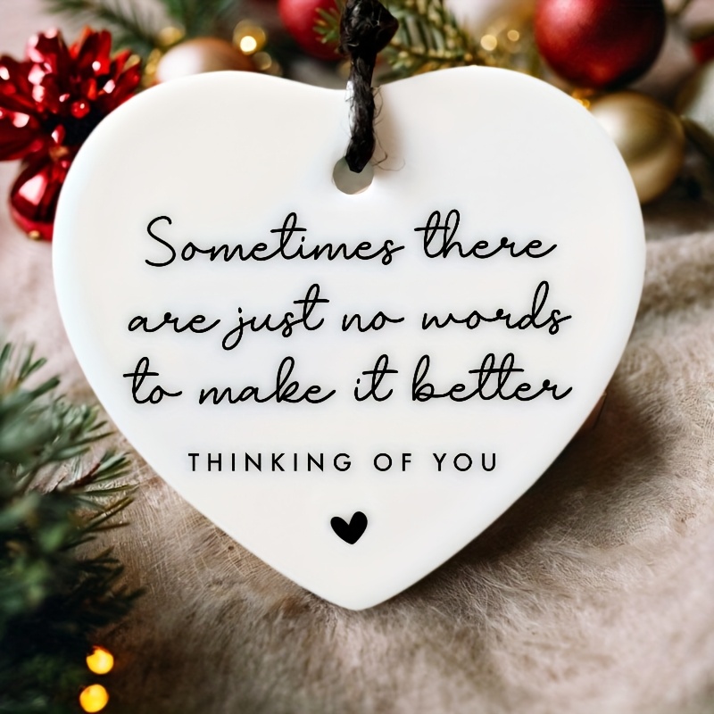 TEMU 2d Flat, 1pc Heart-shaped Sympathy With " Are " Quote - Hanging Memorial Gift Suitable For Christmas, Halloween Decorations, Acrylic For Loss Of