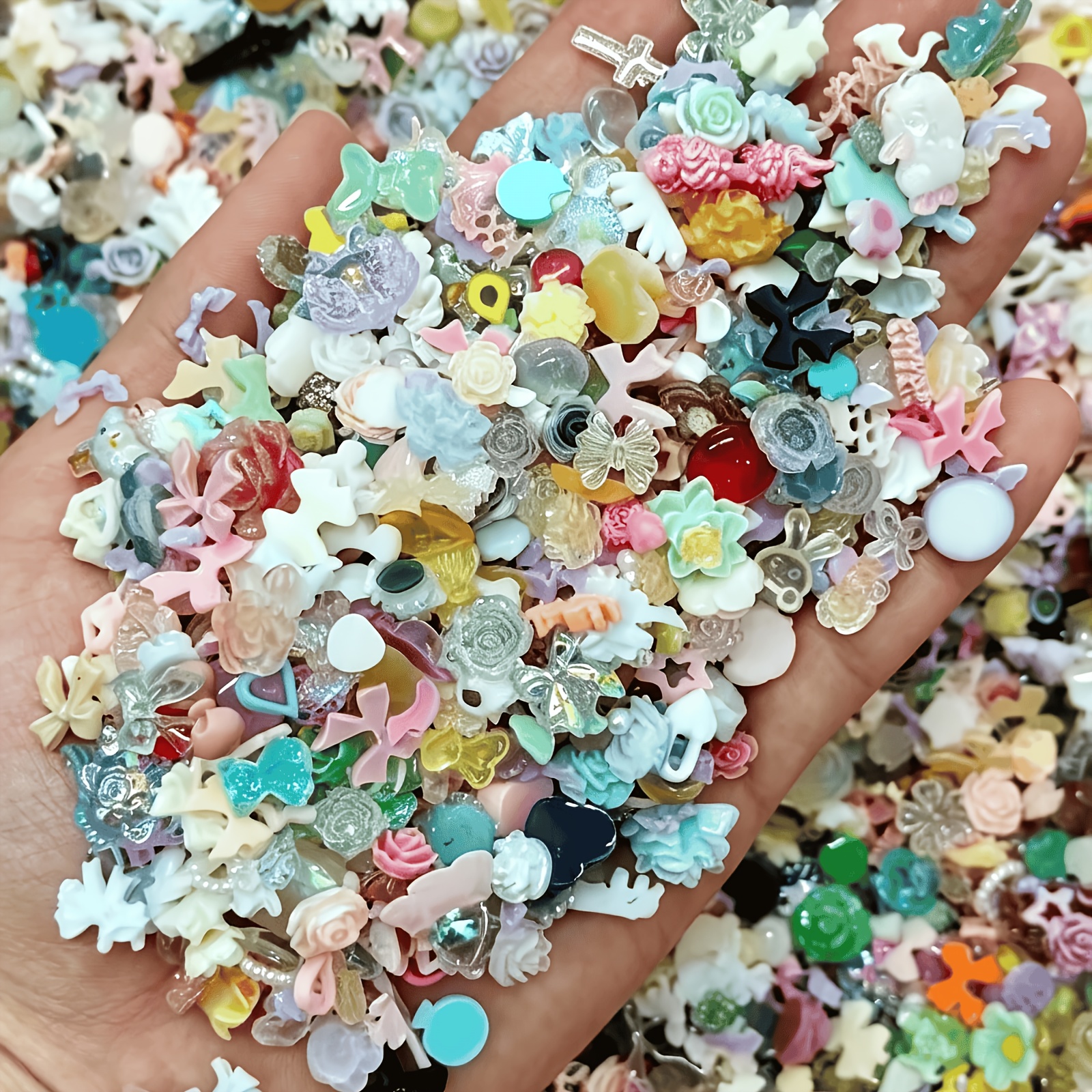2d Flat, 300pcs Diy Mini Resin Flatback Cabochon, Woman Nail Manicure Charms Jewelry Accessories