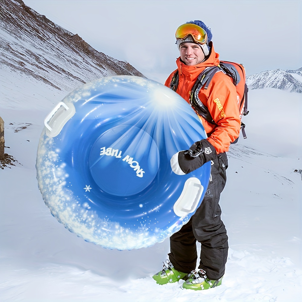 1pc Thickened PVC Inflatable Ski Tube | Anti-Tip Outdoor Adult Ski Mat, Durable and Cold-Resistant