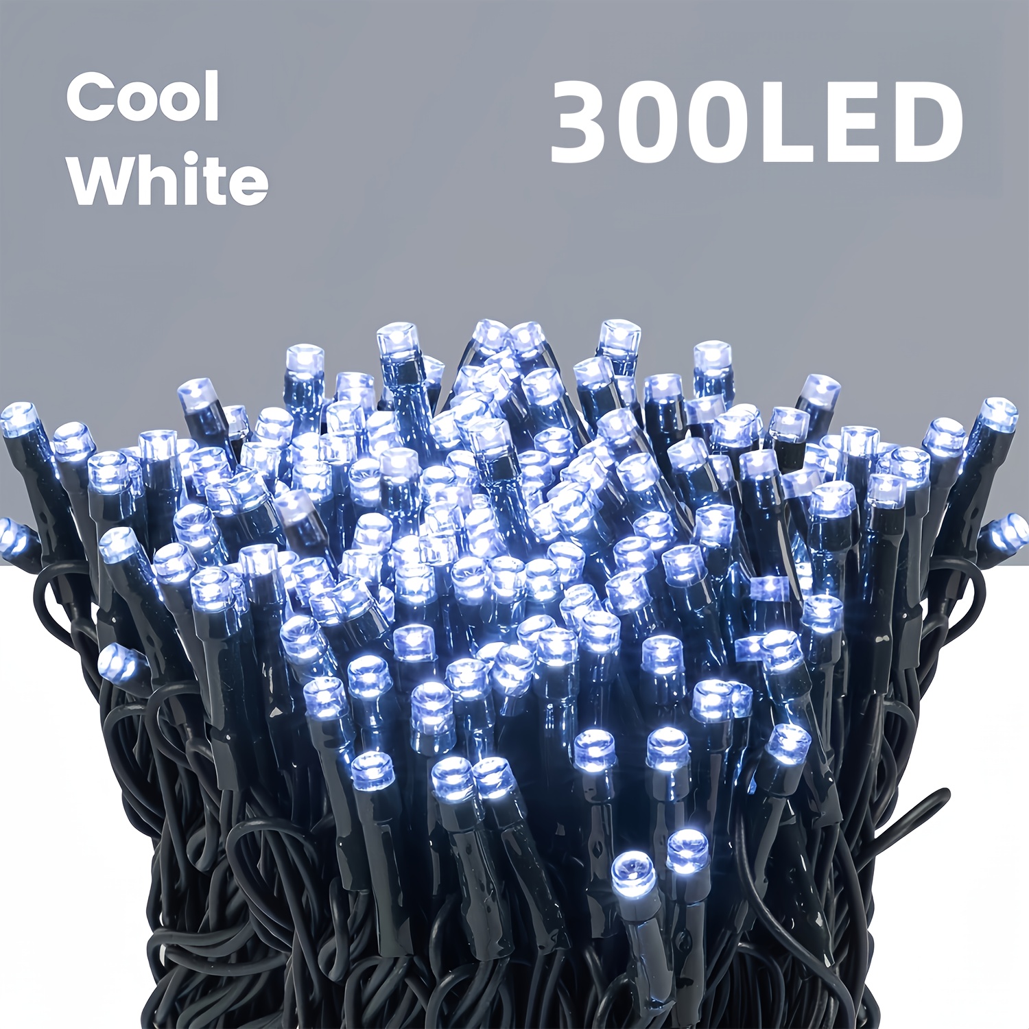 TEMU 100/200/300led High-bright Fairy Light String, 12lighting , Solar Outdoor Light String, Dark Decorative Lights, Yard, Roof, Party, Wedding, ,