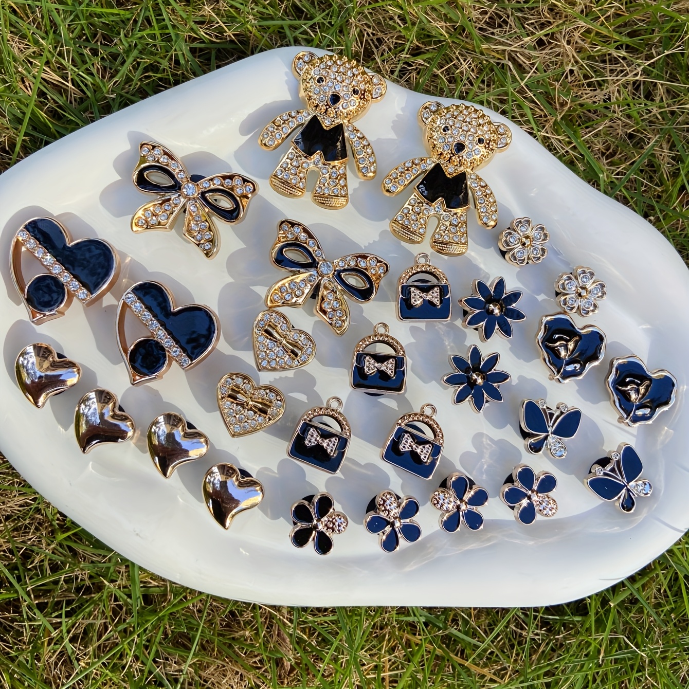 Image of 28pcs Detachable Shoe Charms - Cute Bear, Heart & Mask Accessories Suitable For Sneakers,, | Abs Plastic Shoe Decorations (no) | Multi-holiday Gift For & S (valentine', Graduation, Back-to-)