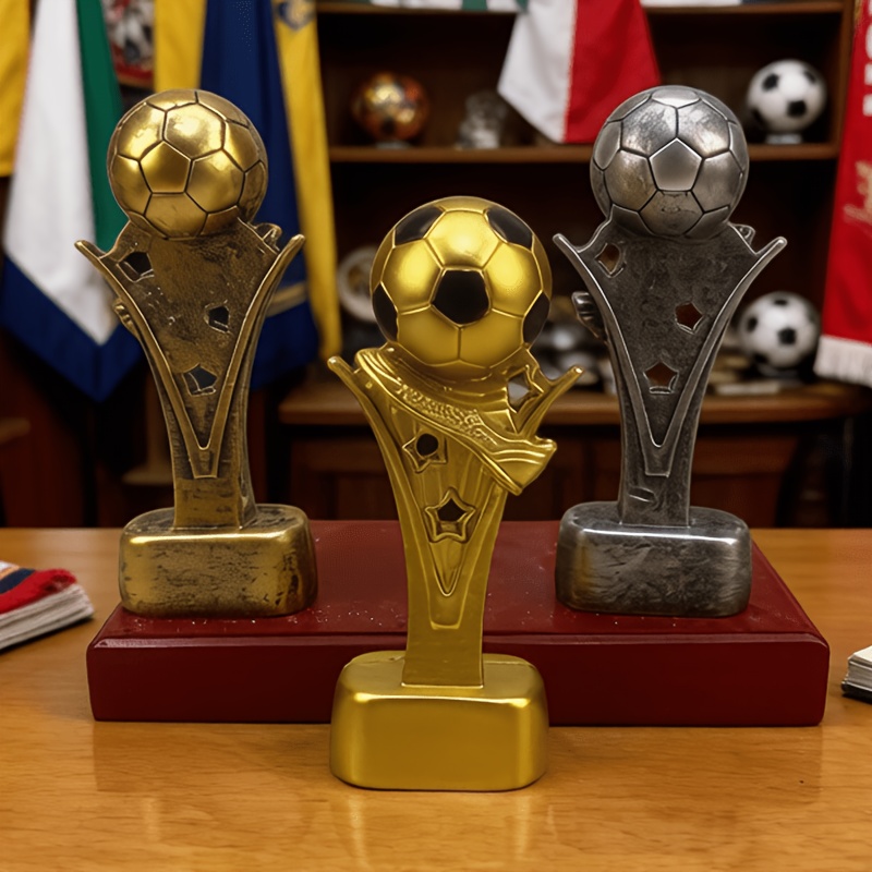 Top pickCollectible Figurines, Fans, Sports Football Match, Golden, Silvery, Vintage Golden, Pillar Shoe Kicking Decoration Statues Ornaments, Suitable for Living Room, Competition Awards, Bedroom, Entrance, Office Desk DecorationOpen in new tab.