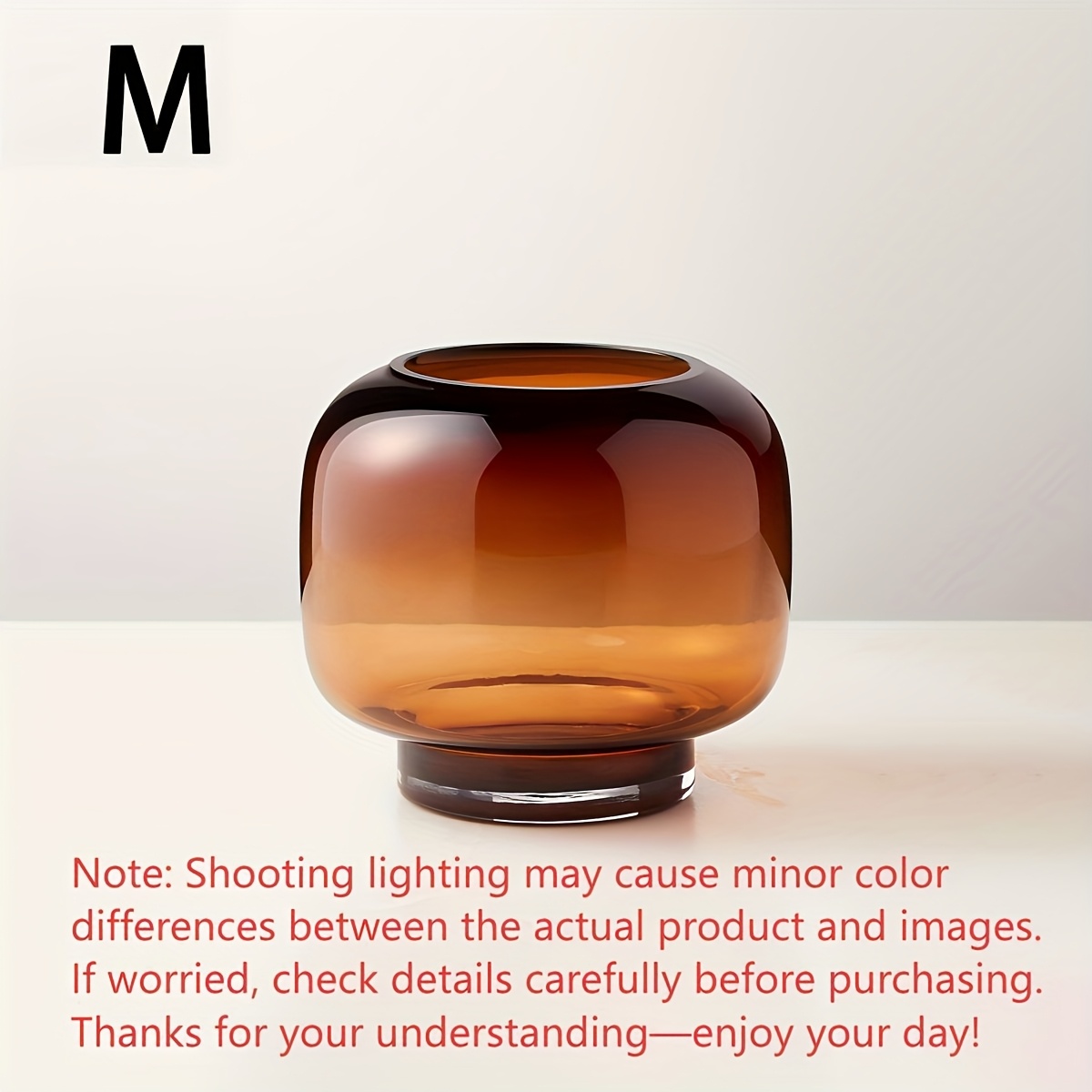 1 High- Vase, Hand-blown , Minimalist & Stylish Transparent Hydroponic Flower Vessel For Office, Living Room, Aquarium Decoration – Gift In Amber