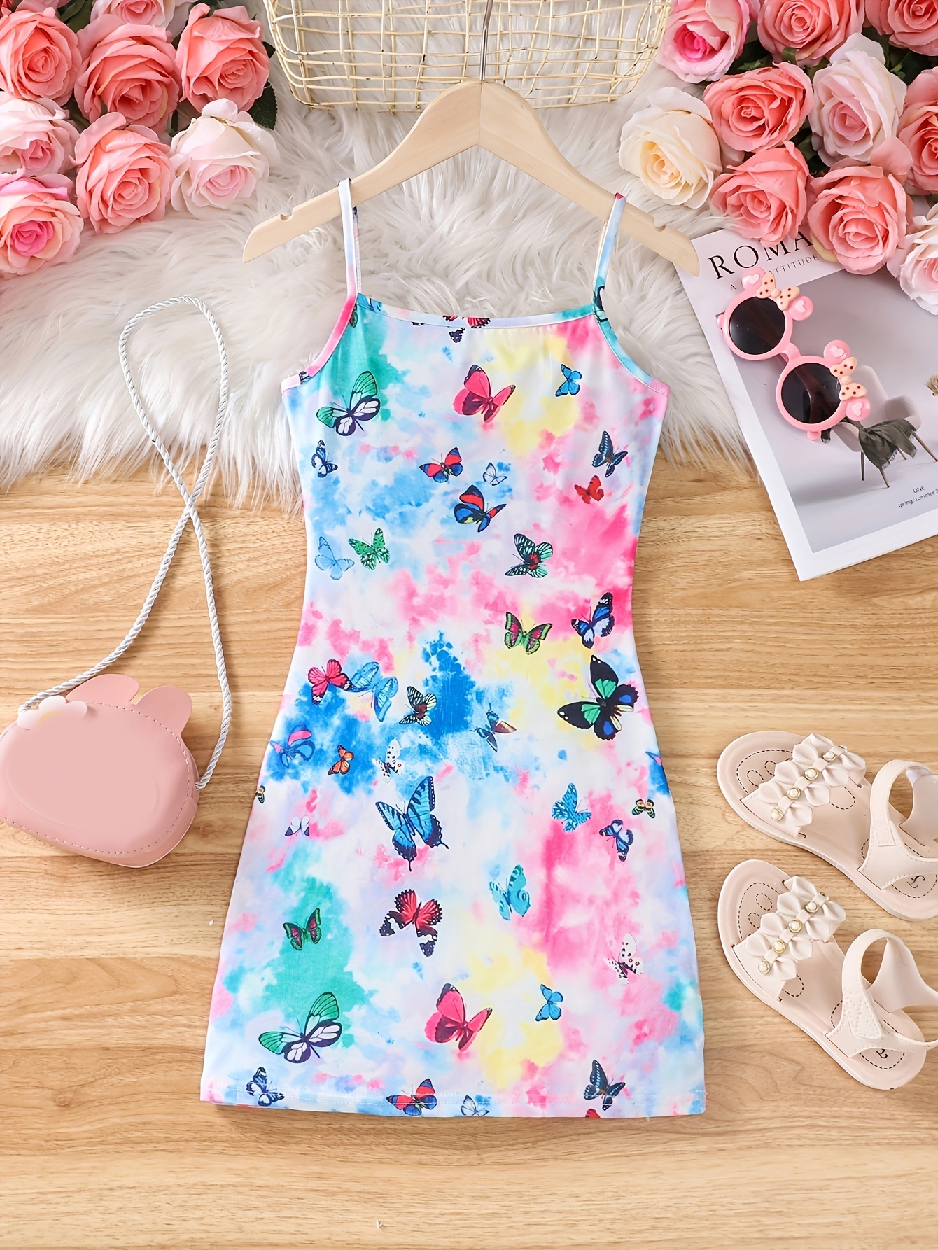 little girls floral print halter dress | temu Temu, image size:800x1066