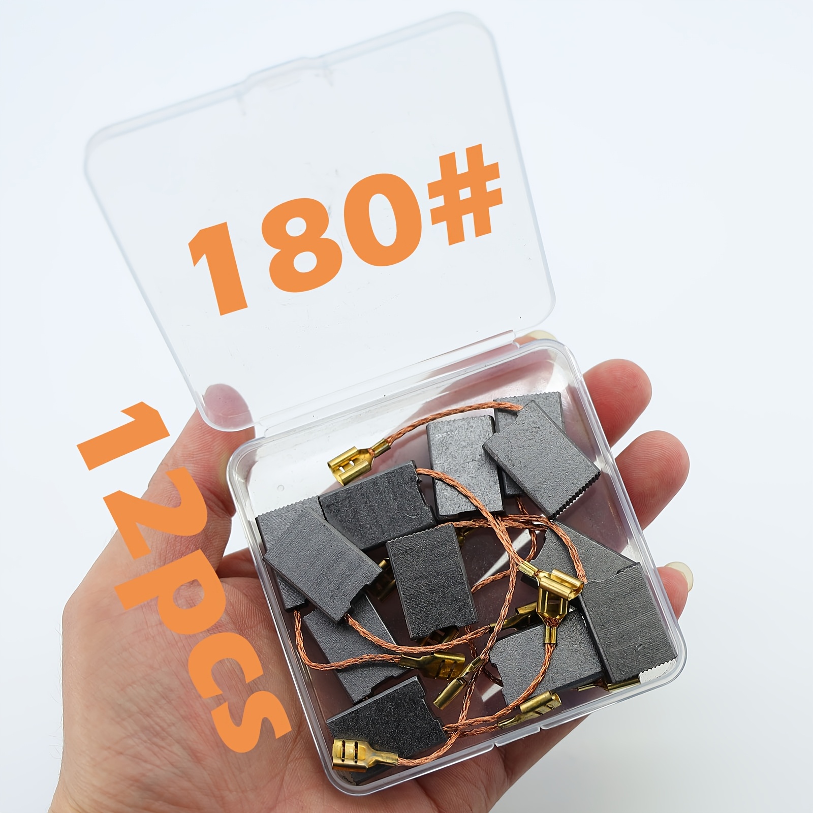 TEMU 12pcs Carbon Brushes, Compatible With Gws18-230 And Gws19-230 Models, 0.23x0.63x0.86in - Durable Replacement Carbon Brushes For Enhanced Tool
