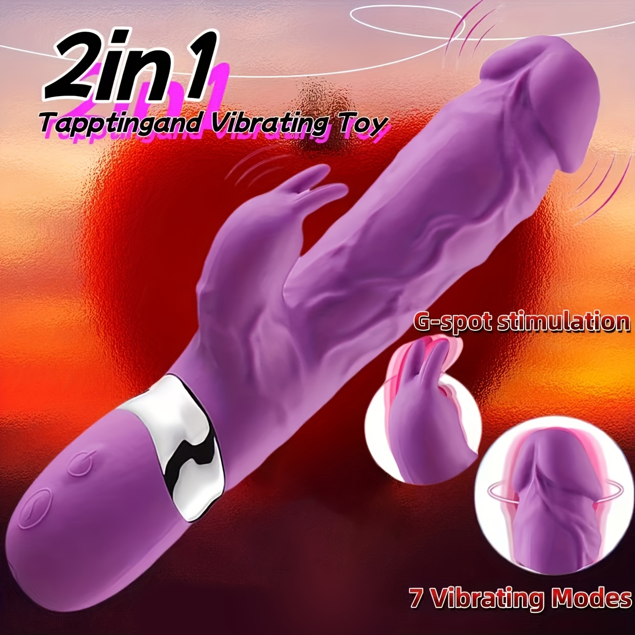 gode vibrateur lapin raliste pour stimulation du du , rechargeable par  usb, vibrant avec 12 vibrations ,  double moteur pour , femme, couple   mnage et sant  Temu