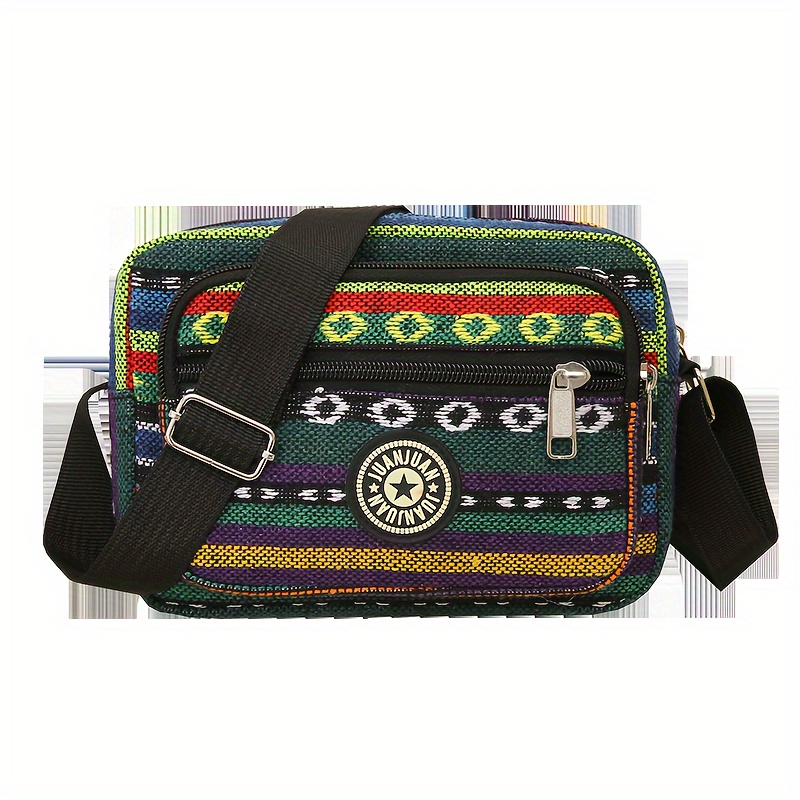 

Crossbody Bag, , Adjustable Shoulder Strap, Women's Zippered Canvas Bag For Business &