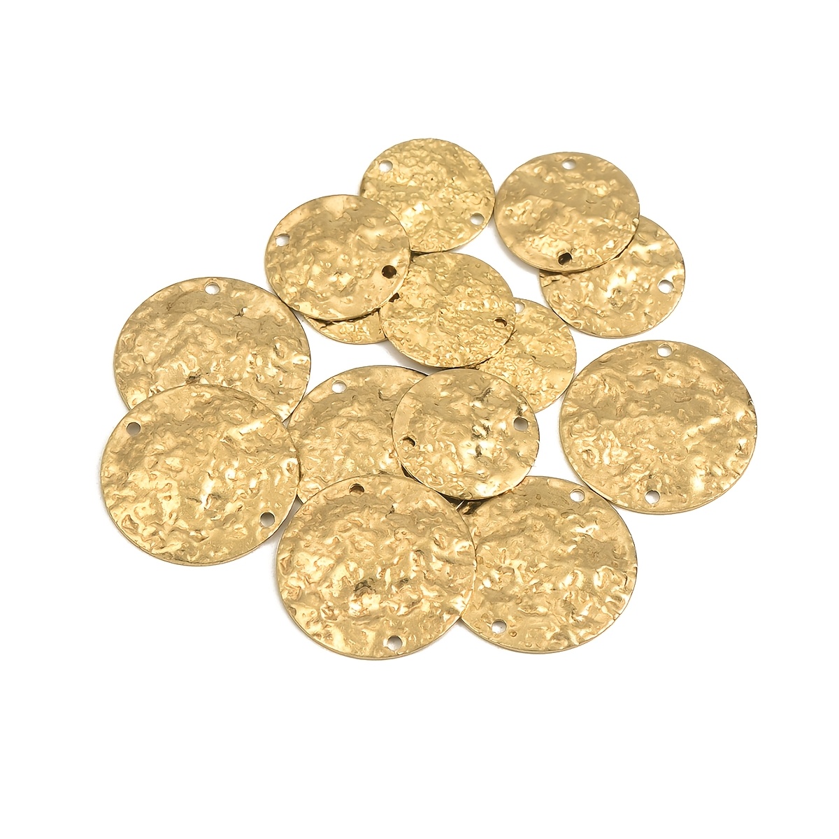 10pcs Brass Geometric Pendant Set for DIY Jewellery Making