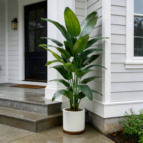 1 large artificial low maintenance plastic decoration suitable for indoor and outdoor use gardens weddings homes and offices an for hawaiian modern or tropical theme designs ideal for home