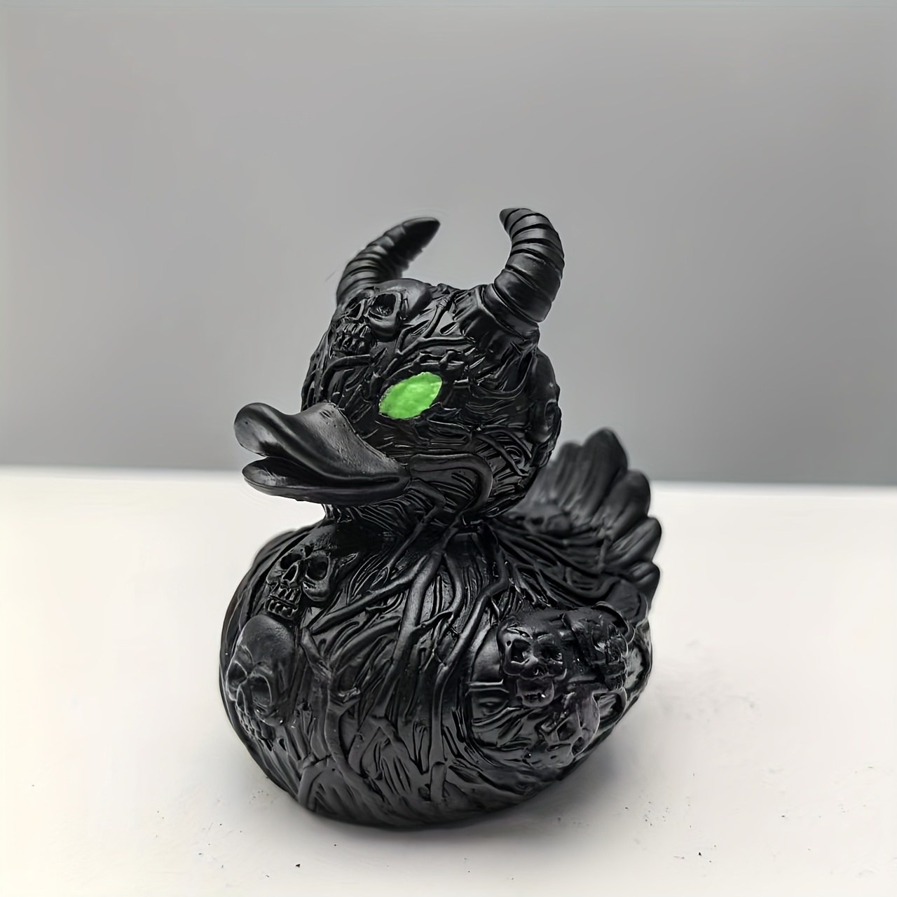 1pc Whimsical Halloween Demon Duck Desktop Statue Ornament Holiday Decoration