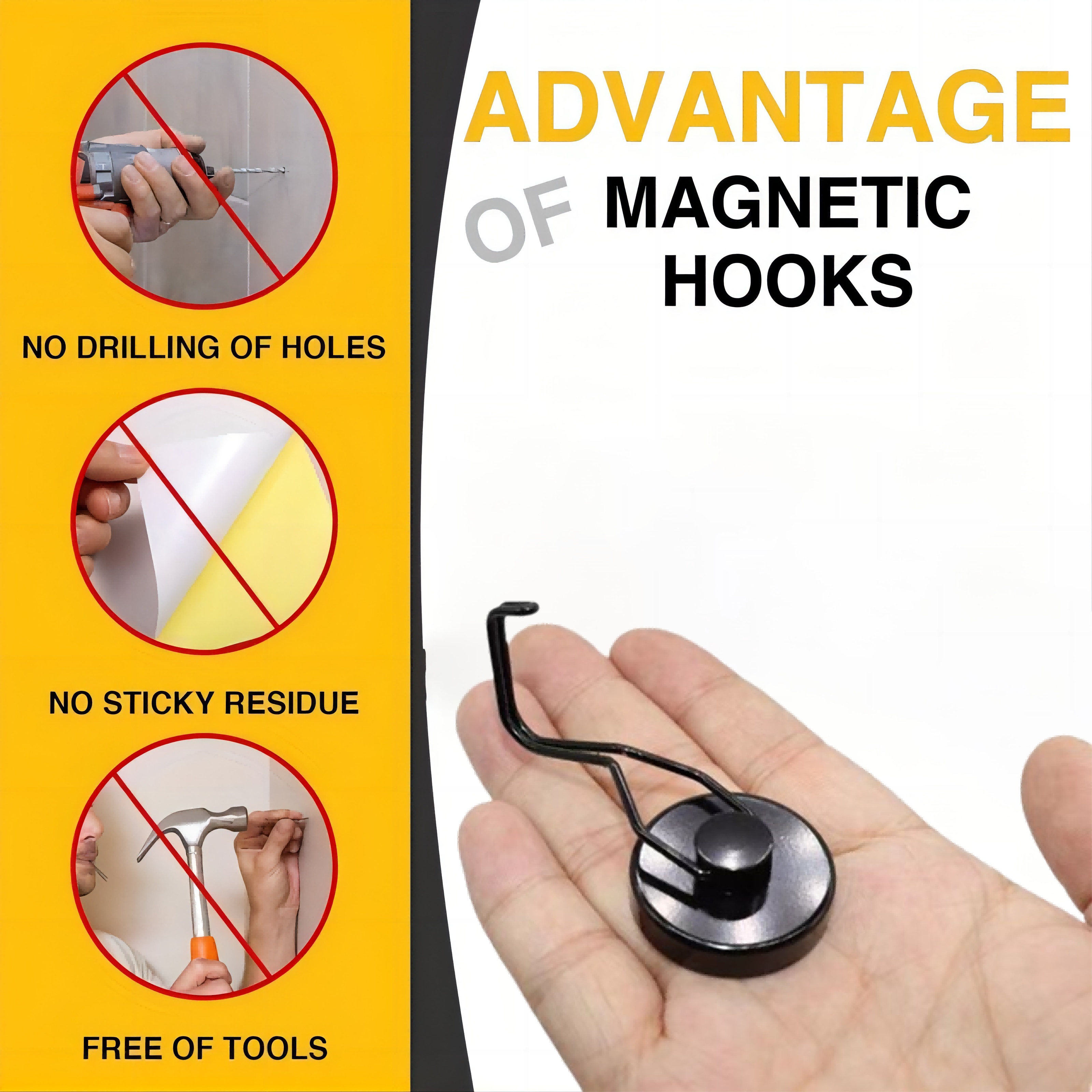 100LB Magnetic Hooks Heavy Duty for Hanging BBQ Grill Utensils