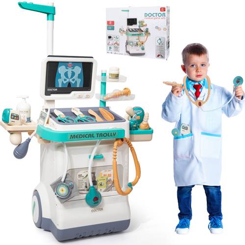 kit de de lujo para niños, juego de estación médica de fingir de 26 piezas con estetoscopio de juego e instrumentos médicos - regalo de juego para niños