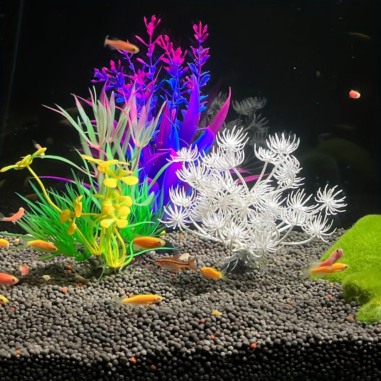 3pcs Plastic Plants Fish Tank Artificial Aquarium Plant Aquatic