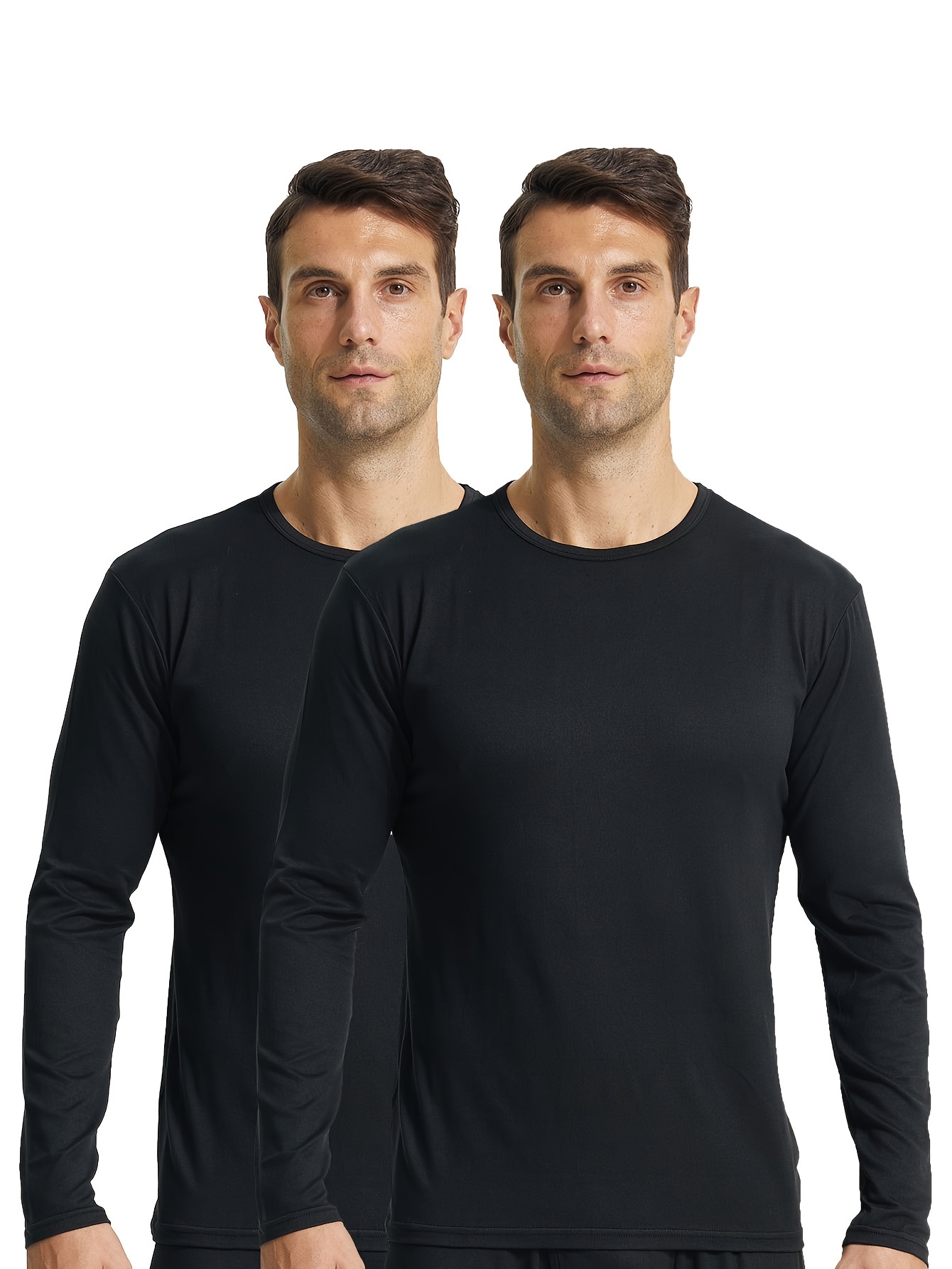 Men's Warm Sports Set Base Layer Fleece Underwear Running - Temu Canada