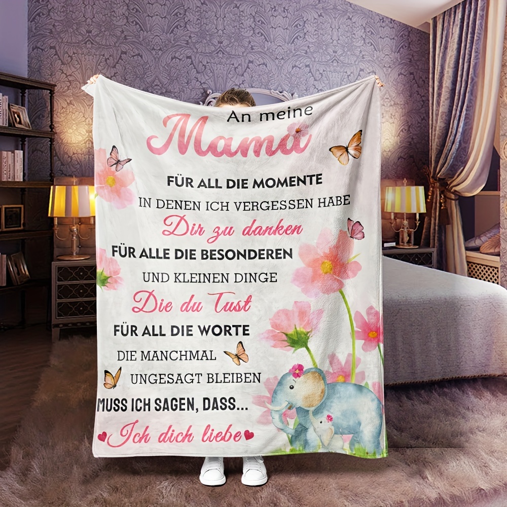 

Contemporary Style Mom Blanket: A Festive Gift For All Seasons - Perfect For Mother's Day Or Any Occasion - Machine Washable - 59.06" X 78.74" (150x200cm), 1pc