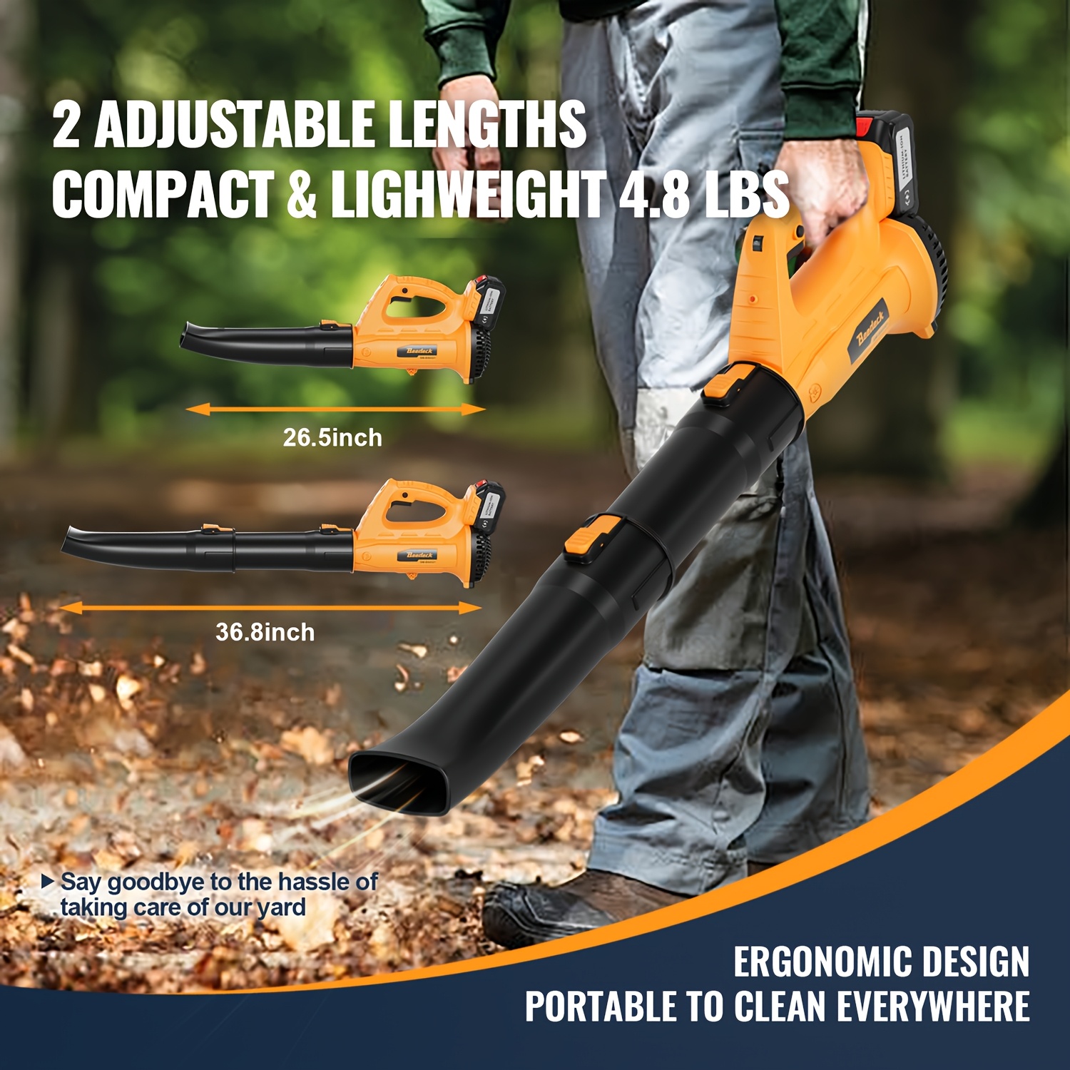 

High-powered 6- Cordless Leaf Blower - 318 Cfm, 250 Mph, 21v Lithium Battery, Lightweight Design For Patio, Lawn, And Garden (includes Battery And Charger) The Best Valentine's Day Gift