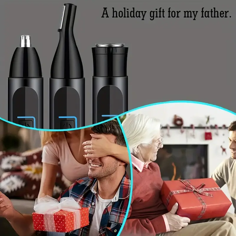 3 in 1 professional mens and womens grooming kit suitable for nose hair trimming sideburns trimming beard trimming ear hair trimming leg hair trimming underarm hair trimming bikini line trimming   electric shaver full body hair trimmer multi functional body groomer detachable heads usb charging perfect gift for father dad Product details 9