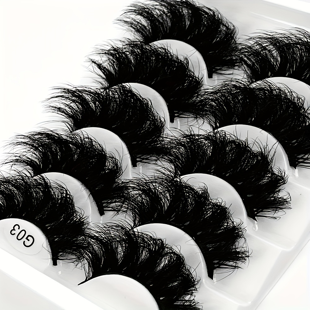 

Fluffy Cat Eye False Eyelashes 5 Pairs Set - Dd Extra Eyelashes, 6-9mm & 22-25mm Mixed Length, Reusable, Easy Application For Beginners