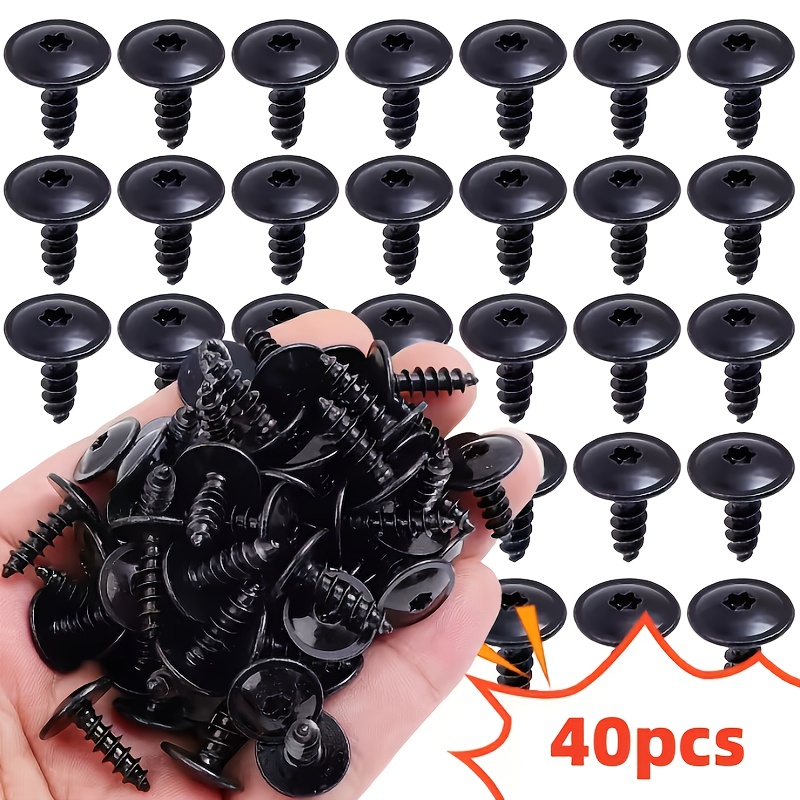 TEMU 40/60pcs Vis Auto-Taraudeuses pour Volkswagen B5 pour AUDI Q5 | OEM N90974701, Matériau en Fer, Sous-voiture Ailes Arches de Roue T20 Vis
