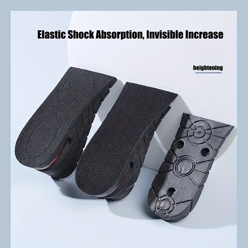 

1pair Shock-absorbing Insoles With Multiple Removable Layers, Breathable And Comfortable Material, Half Insole Inserts To Raise Heels