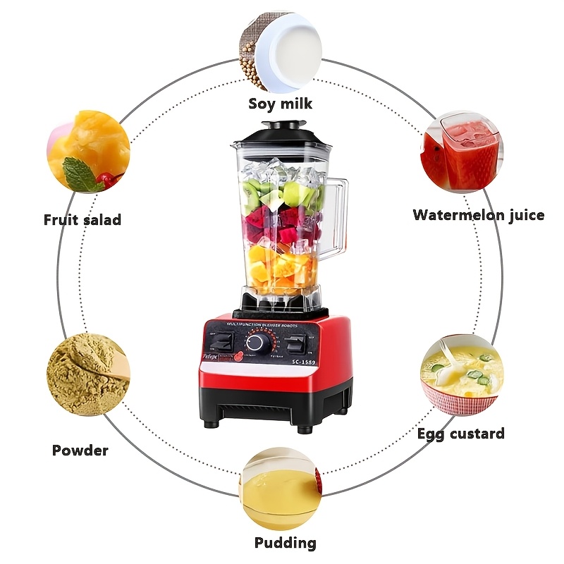 

110v Multifunctional Red Juicer Juicer Suitable For Fruits And Vegetables. And Food Preparation Easy To Operate Juice Rate Multiple Security Functions Large Capacity Cup Food Grade Pc Material