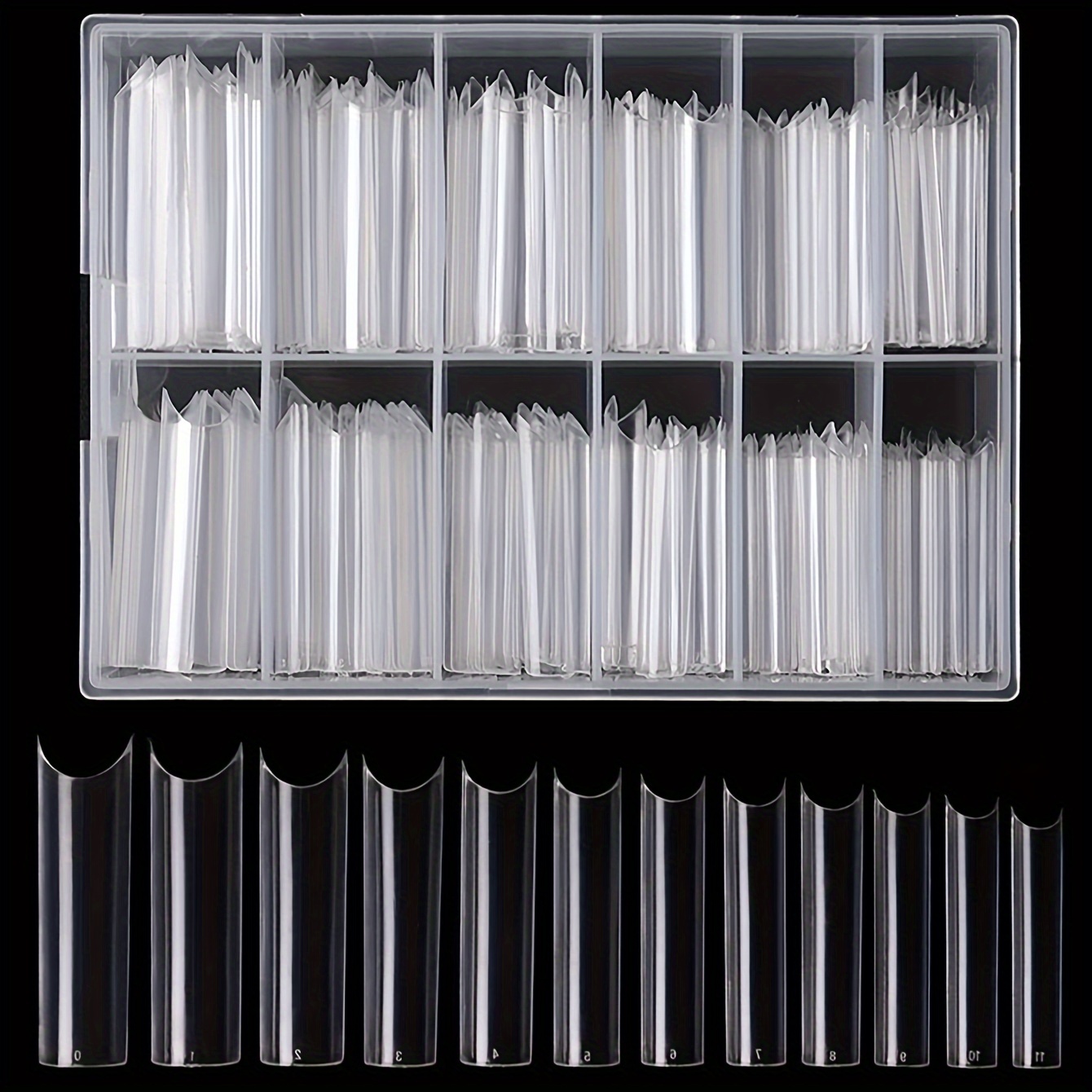 

240pcs Transparent Fake Nail Tips, Ultra-thin And No Need For Carving Or Grinding For Beautiful Press On Nails