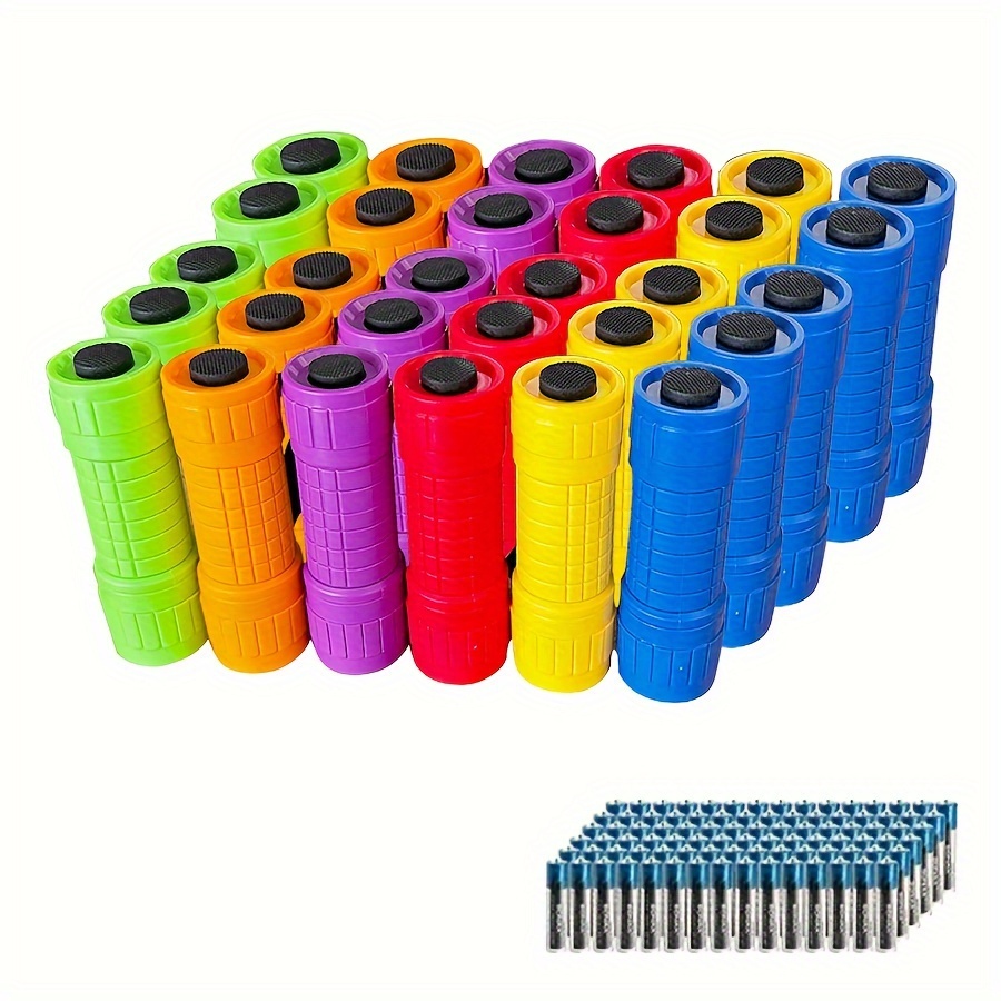 

30- Pack Plastic Small Mini Cheap Flashlights Bulk Flashlights Pack Gift For Kids With Batteries Led Flash Lights For Party Favors Camping Accessories Supplies