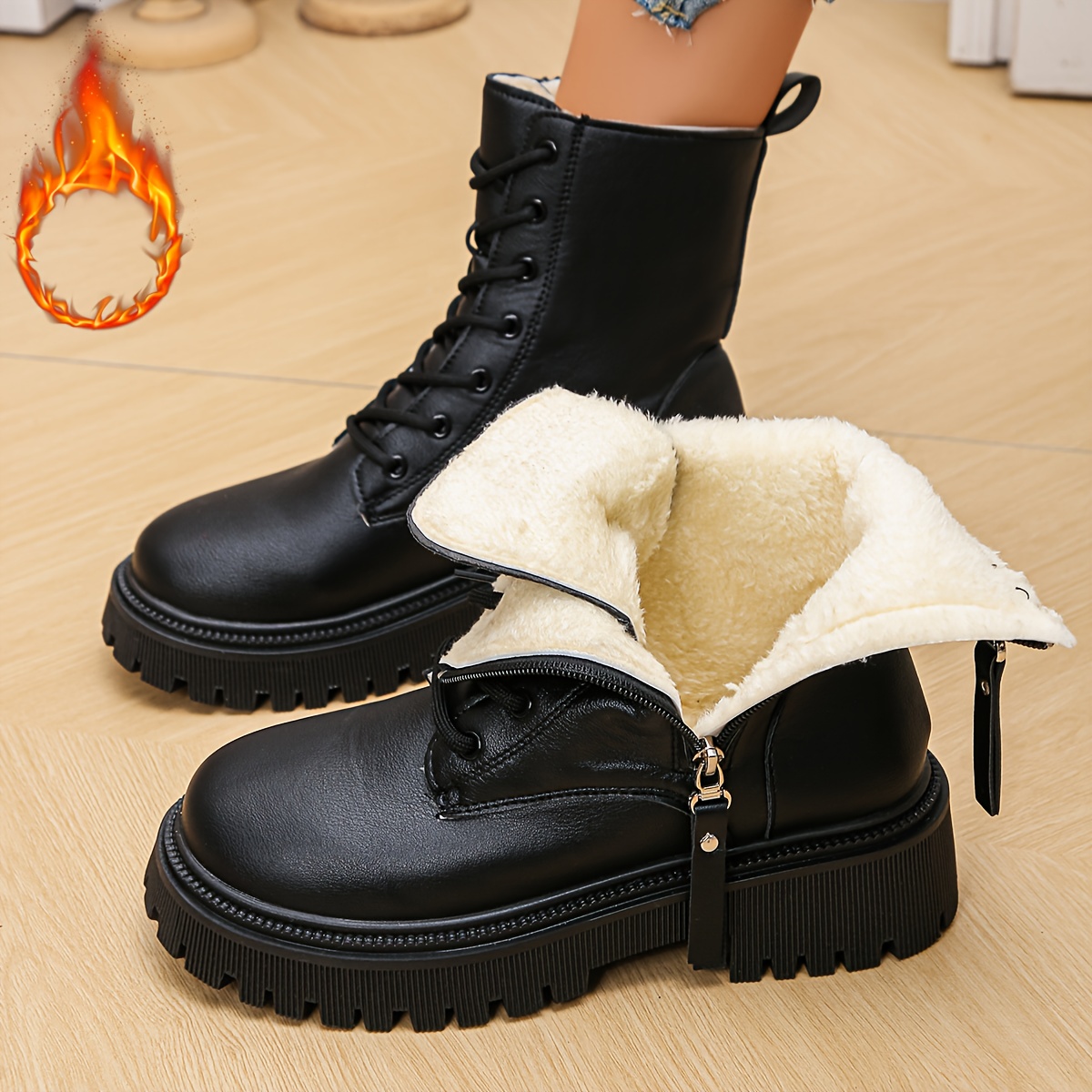 women s glossy   cover lace-up ankle boots - glossy   cover round-to-pointed toe zipper closure, low block heel & lace- ,     for fall  , solid black boots with pvc sole & lacing system, versatile for jackets/sweaters, casual & semi-formal wear, easy-clean   cover boots for women (no  , lace- ) -   &  , high heel boots for women, ladies cowgirl boots, plus size boots, heels for women, thigh high boots, 5