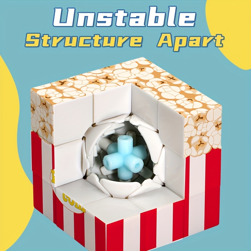 Popcorn Cube Creative Personality UV Printing 3D Building Block Toy