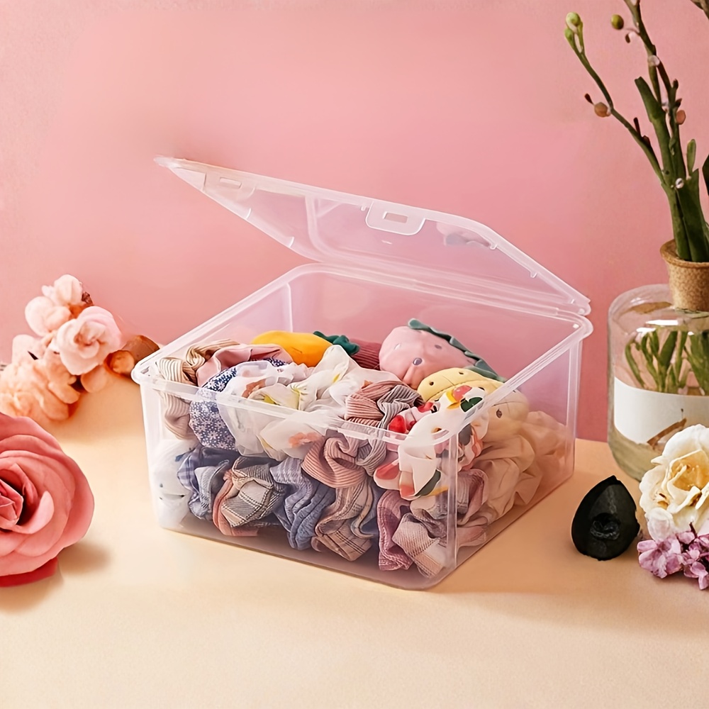 1pc Office Organizer | Large Capacity Clear Storage Box - Durable, Dustproof, , Stationery Organizer, Stackable Design, Storage Box, Suitable For Home, School, And Office Supplies, Office Accessories