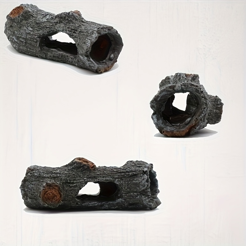 Ornamento per Acquari in Resina Naturale con Aspetto di Albero Cavo e Grotta - Nascondiglio per Acquario con Molteplici Aperture, Perfetto per Gamberetti, Tartarughe e Decorazioni da Stagno