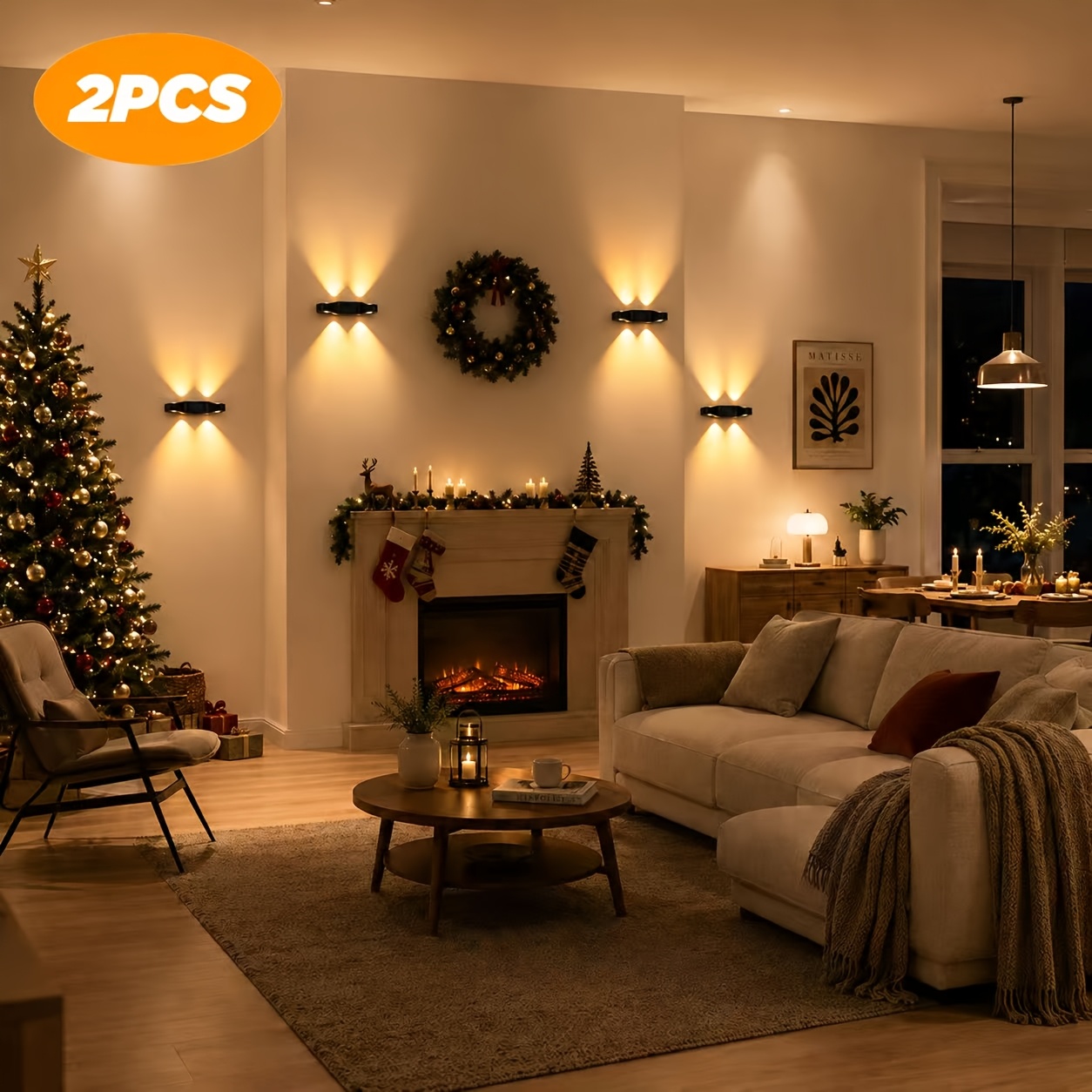 TEMU 2 pezzi Lampada da parete a LED, 3 modalit� di e luminosit� regolabile, luce notturna dimmerabile, lampada da angolare , perfetta per corridoio,